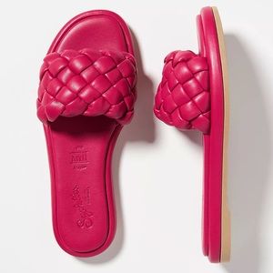 Anthropologie Seychelles Belissima Puffy Woven Slide Sandals